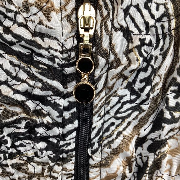 Frank Lyman Jacket Size 10  Womens Textured Long Sleeve Zipper Sheen‎ Multicolor - Picture 6 of 8